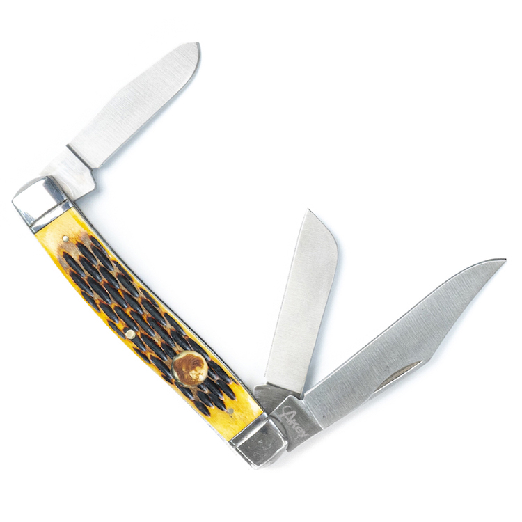 Нож Stockman Fishing Pro с джиггированной костяной рукоятью